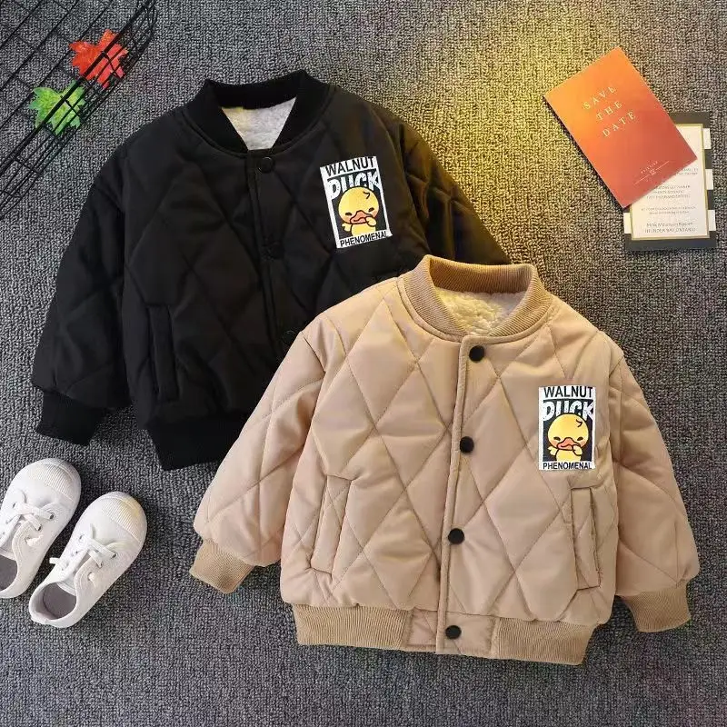 Autumn Winter Warm Baby Boys Thicke Quilted Padded Jacket 2023 New Children Fleece Jacket Boys Handsome Baseball Uniform Coats
Autumn Winter Warm Baby Boys Thicke Quilted Padded Jacket 2023 New Children Fleece Jacket Boys Handsome Baseball Uniform Coats