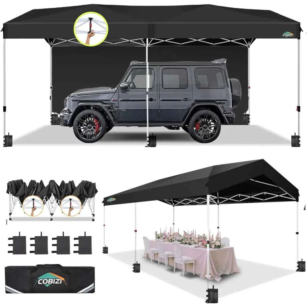Carport Canopy 10x20 Pop up Canopy Portable Garage with 1-Button Push Center Lock,Car Port Garage with 2 Sidewalls UV Resistant
Carport Canopy 10x20 Pop up Canopy Portable Garage with 1-Button Push Center Lock,Car Port Garage with 2 Sidewalls UV Resistant