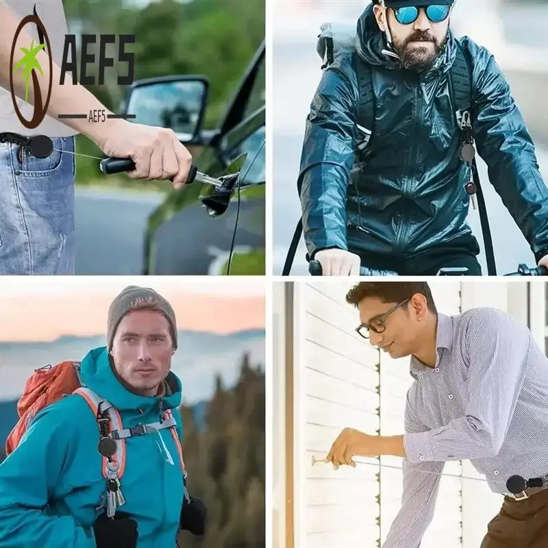 AEF5-5PCS Outdoor Retractable Wire Rope Retractable Keychain Reel Retractable Key Chain With Steel Cable Key Ring Tool
AEF5-5PCS Outdoor Retractable Wire Rope Retractable Keychain Reel Retractable Key Chain With Steel Cable Key Ring Tool