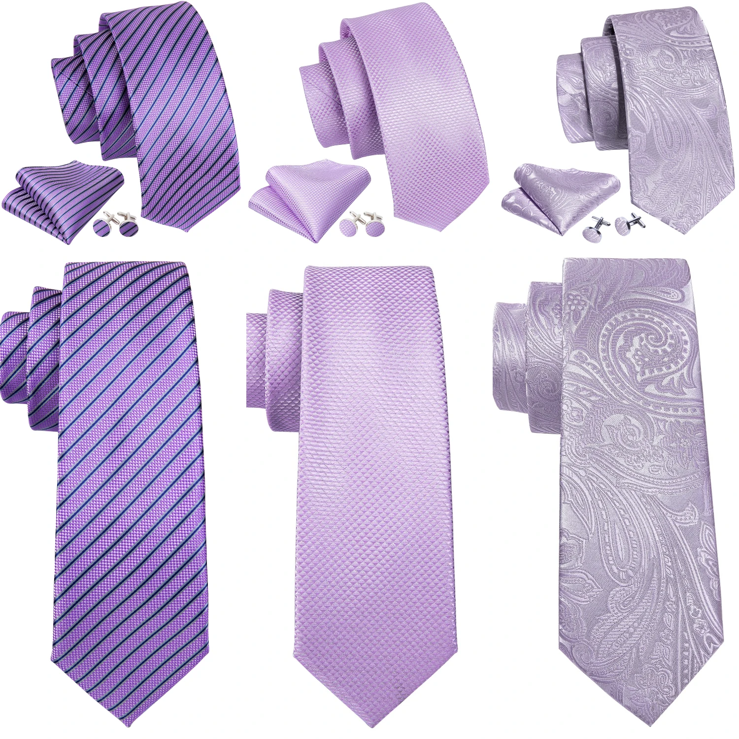 Barry.Wang Jacquard Cambridge Purple Men's Tie With Pocket Square Cufflinks Set Exquisiet Necktie For Male Wedding Business
Barry.Wang Jacquard Cambridge Purple Men's Tie With Pocket Square Cufflinks Set Exquisiet Necktie For Male Wedding Business