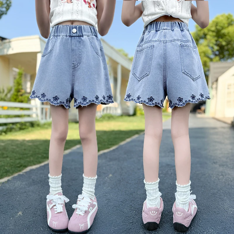 Children Summer y2k Retro Korean Denim Shorts Girl Hip Hop Floral Embroidered Jeans Shorts Kids Flower Embroidery Mini Jeans
Children Summer y2k Retro Korean Denim Shorts Girl Hip Hop Floral Embroidered Jeans Shorts Kids Flower Embroidery Mini Jeans