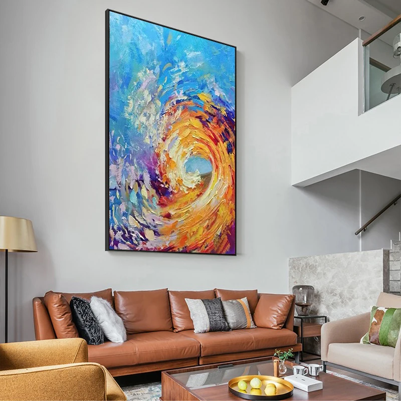Sea Wave Decorative Painting Orange Hanging Painting Living Room Vertical Aisle Hand-painted Oil Painting Art Canvas Painting
Sea Wave Decorative Painting Orange Hanging Painting Living Room Vertical Aisle Hand-painted Oil Painting Art Canvas Painting