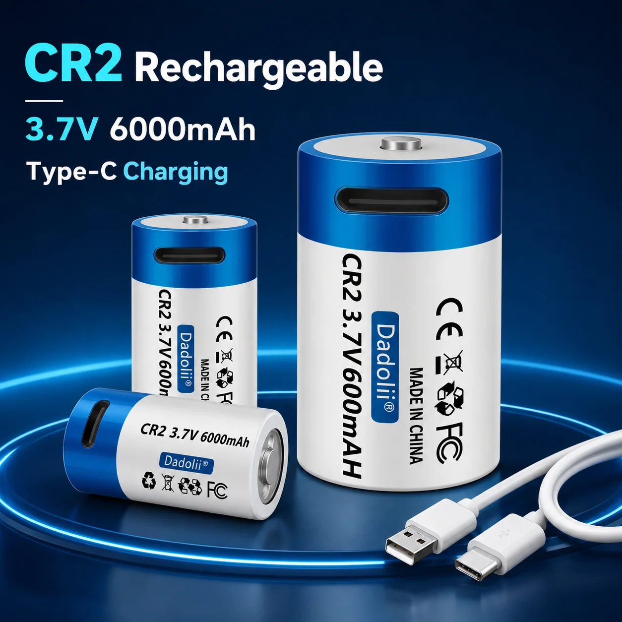 3.7V CR2 Li-ion Rechargeable Batteries 6000mAh Durable For GPS Surveillance Cameras Medical Devices Bulk Wholesale
3.7V CR2 Li-ion Rechargeable Batteries 6000mAh Durable For GPS Surveillance Cameras Medical Devices Bulk Wholesale