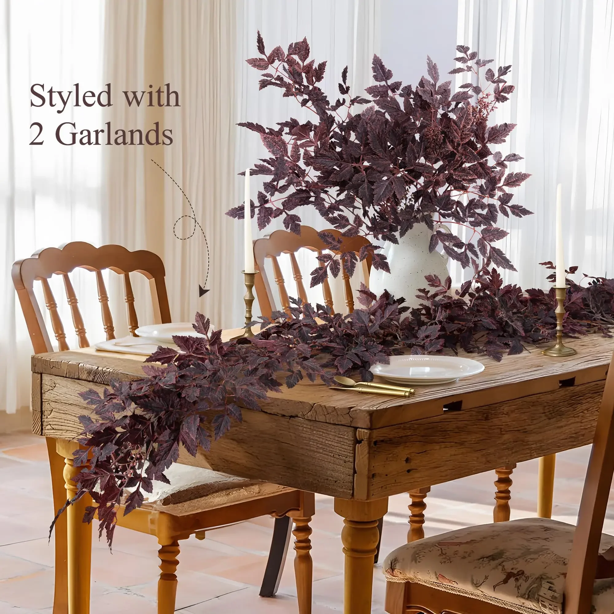 2-6PCS 6Ft Plum Cimicifuga Seeded Garlands Neutral Faux Leaves Garland for Table Mantel Thanksgiving Halloween Fall Decor Indoor
2-6PCS 6Ft Plum Cimicifuga Seeded Garlands Neutral Faux Leaves Garland for Table Mantel Thanksgiving Halloween Fall Decor Indoor
