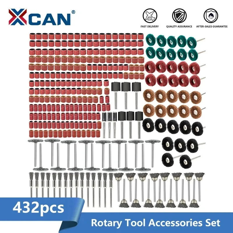 XCAN 423pcs Abrasive Polish Kit,Sanding Bands,Fiber Wire Brush,Stainless Steel Wire Brush Wheel for Dremel Rotary Tools
XCAN 423pcs Abrasive Polish Kit,Sanding Bands,Fiber Wire Brush,Stainless Steel Wire Brush Wheel for Dremel Rotary Tools