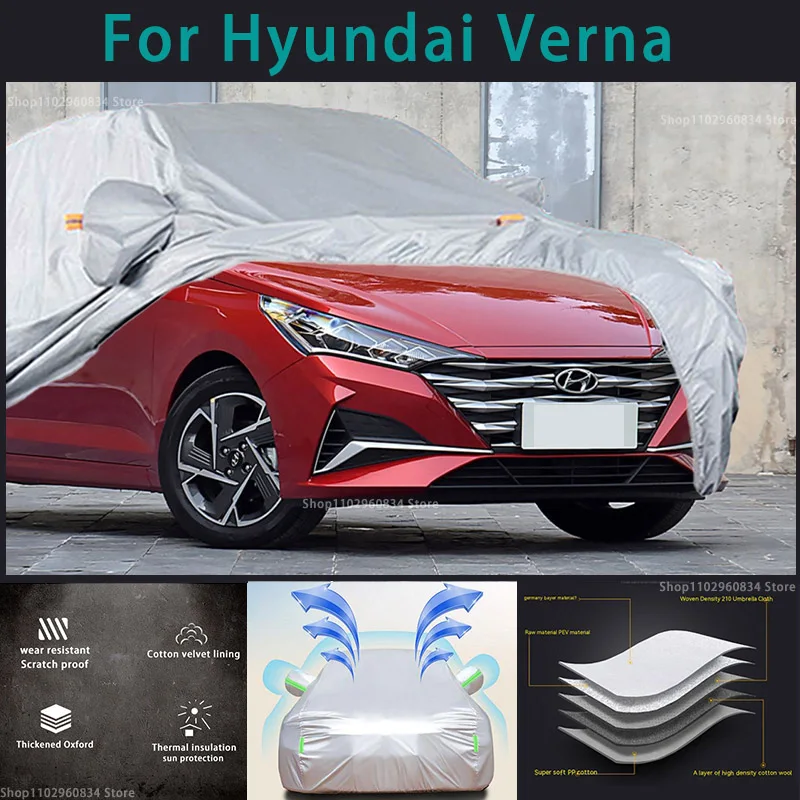 Автомобильный чехол для Hyundai Verna 210T, водонепроницаемый чехол на весь автомобиль, защита от УФ-лучей, пыли, дождя, снега, защитный чехол для автомобиля
Автомобильный чехол для Hyundai Verna 210T, водонепроницаемый чехол на весь автомобиль, защита от УФ-лучей, пыли, дождя, снега, защитный чехол для автомобиля