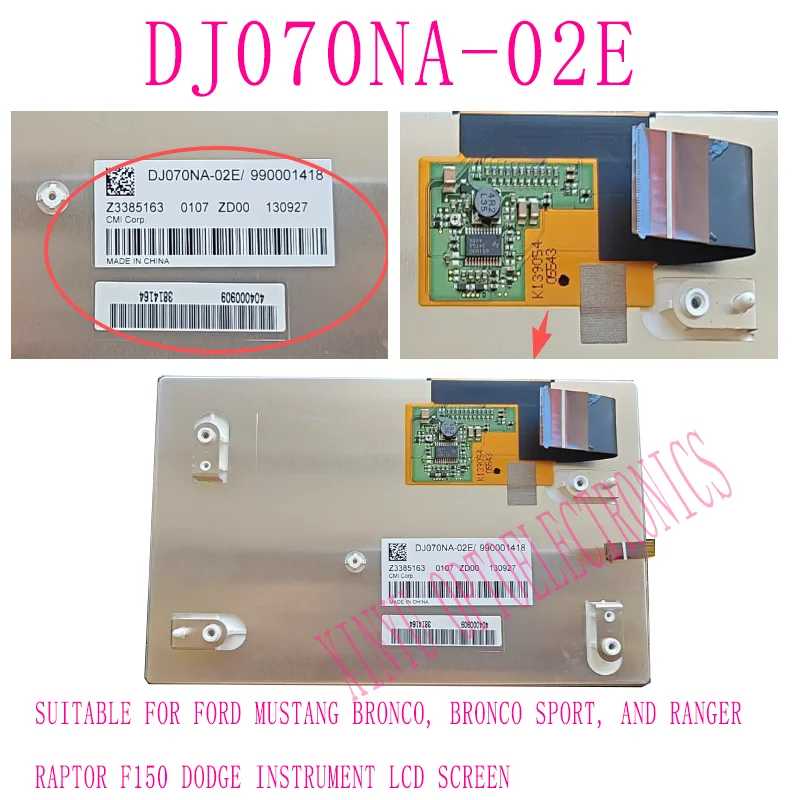 Original 7 Inch DJ070NA-02E DJ070NA-02B Dodge Ram 1500 2500 3500 Gauge Cluster LCD Display Screen Panel 990001752
Original 7 Inch DJ070NA-02E DJ070NA-02B Dodge Ram 1500 2500 3500 Gauge Cluster LCD Display Screen Panel 990001752