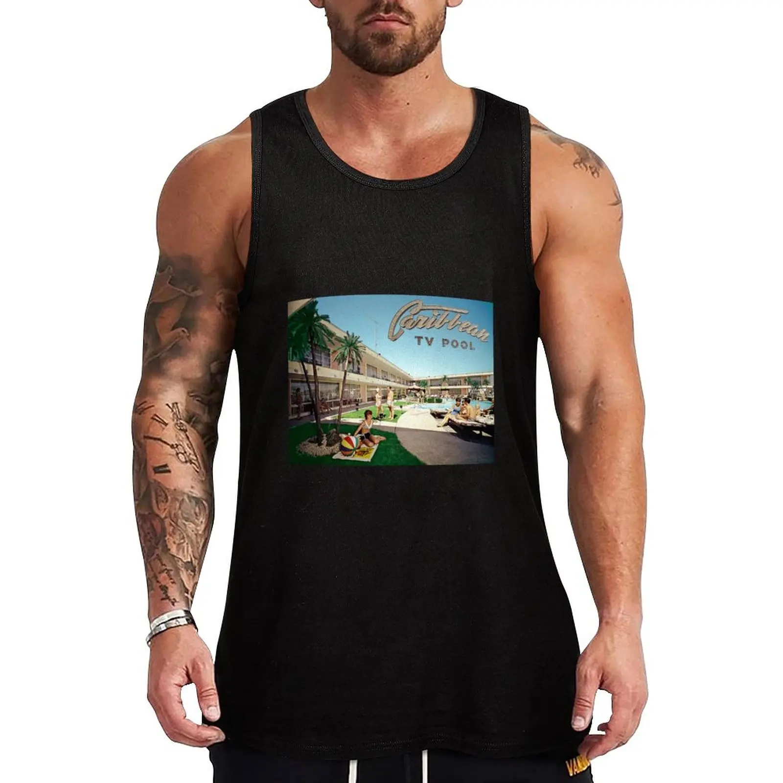 Caribbean Motel 1960s Pool Photograph located in Wildwood New Jersey. Tank Top Sleeveless men t shirt gym
Caribbean Motel 1960s Pool Photograph located in Wildwood New Jersey. Tank Top Sleeveless men t shirt gym