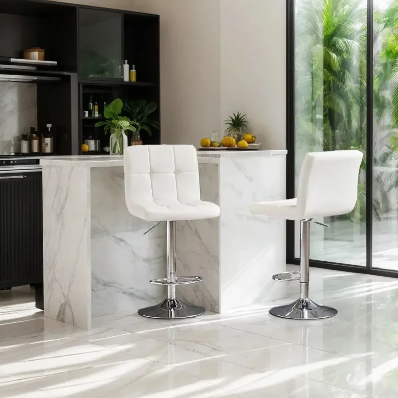 Bar Stools Set of 2, Armless Hydraulic Adjustable Swivel BarStools for Kitchen Island
Bar Stools Set of 2, Armless Hydraulic Adjustable Swivel BarStools for Kitchen Island