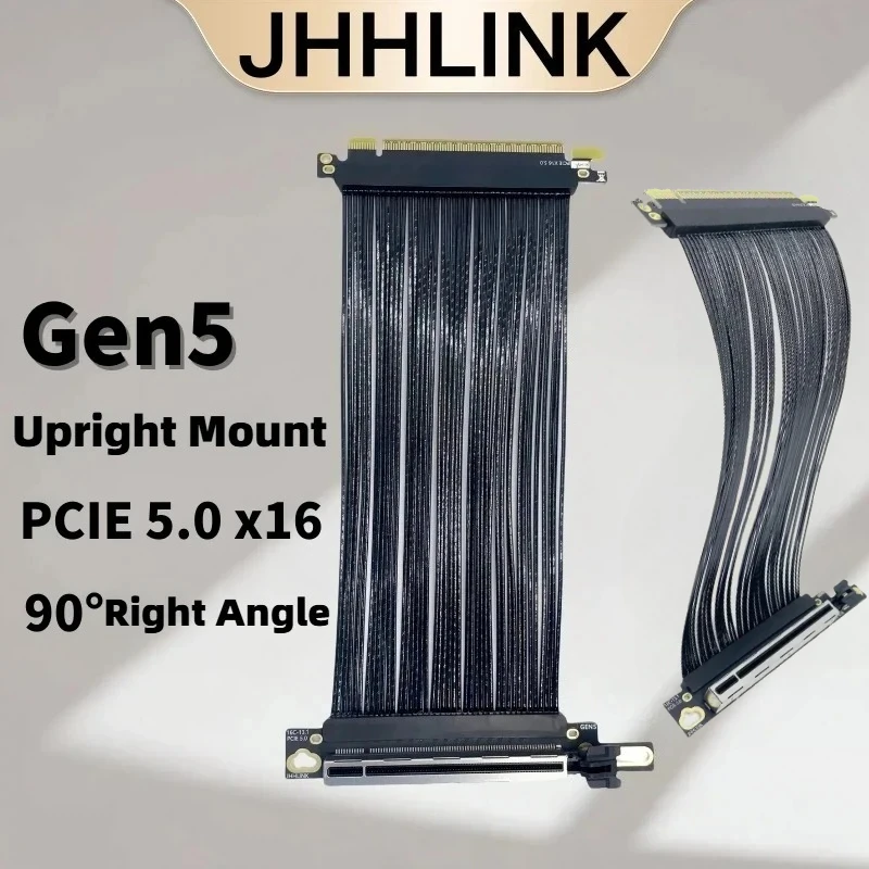 Silver-Plated Wire 5.0 PCI E Riser Cable Graphics Card PCI-E X16 5.0 GPU Extension Riser Shielded Extension For 64GB/S 90 Degree
Silver-Plated Wire 5.0 PCI E Riser Cable Graphics Card PCI-E X16 5.0 GPU Extension Riser Shielded Extension For 64GB/S 90 Degree