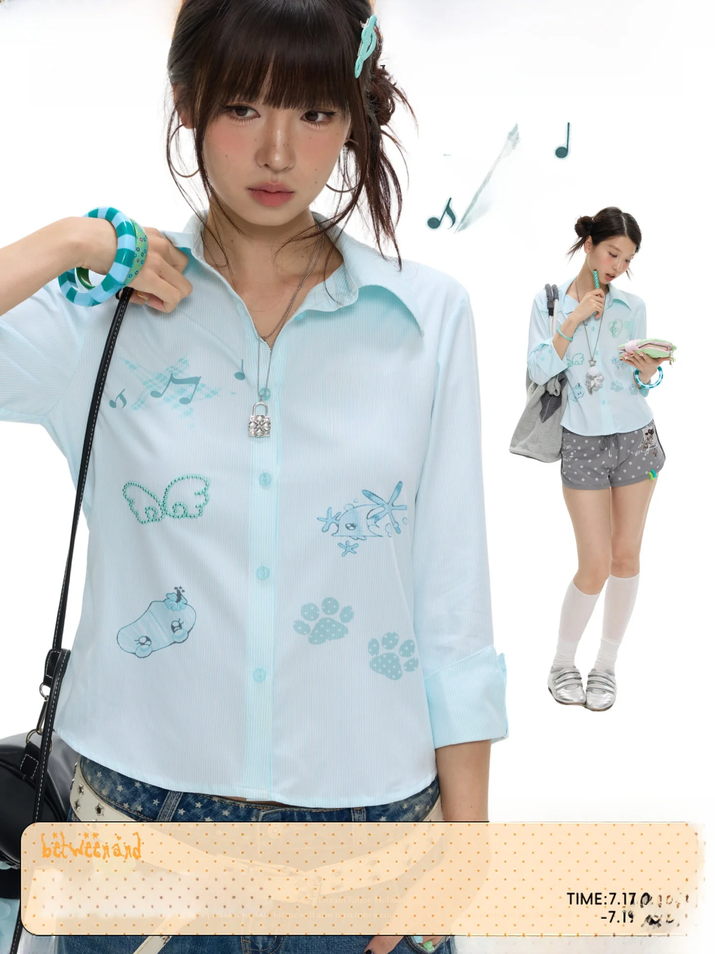 Mint Blue Striped Shirt Slim Fit Midi Sleeve Summer Shirt Women's Comfortable Breathable Straight Cut Bamboo Fiber Blouse
Mint Blue Striped Shirt Slim Fit Midi Sleeve Summer Shirt Women's Comfortable Breathable Straight Cut Bamboo Fiber Blouse