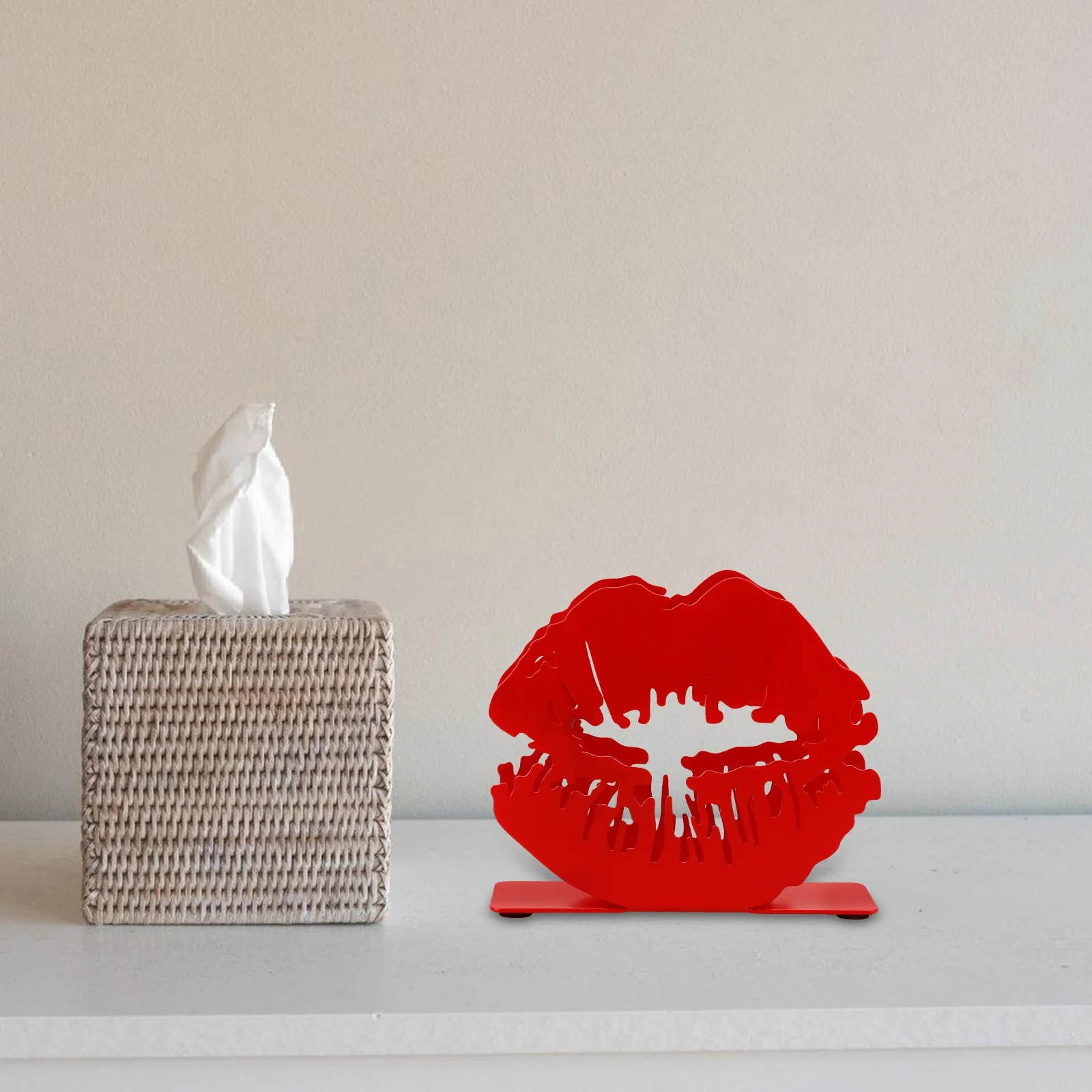 Lip Shape Metal Red Desktop Tissue Stand Valentine'S Day Home Restaurant Iron Kitchen Holder Table Banquet Stand Ring
Lip Shape Metal Red Desktop Tissue Stand Valentine'S Day Home Restaurant Iron Kitchen Holder Table Banquet Stand Ring
