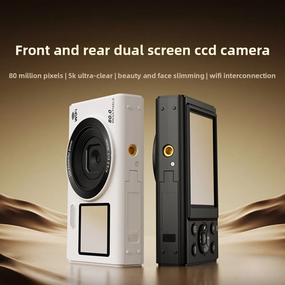 80MP 5K Compact Vintage Camera 18X Zoom Dual IPS Screen WiFi Digital Vlog Video Recorder
80MP 5K Compact Vintage Camera 18X Zoom Dual IPS Screen WiFi Digital Vlog Video Recorder