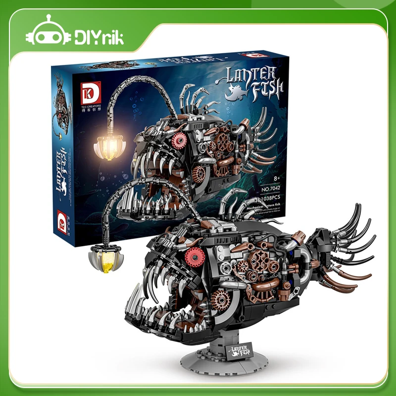 Creative Expert MOC DK7042 Mechanical lantern Fish Model With Light 1038PCS Building Blocks Brick Model for Birthday Kids Gift
Creative Expert MOC DK7042 Mechanical lantern Fish Model With Light 1038PCS Building Blocks Brick Model for Birthday Kids Gift
