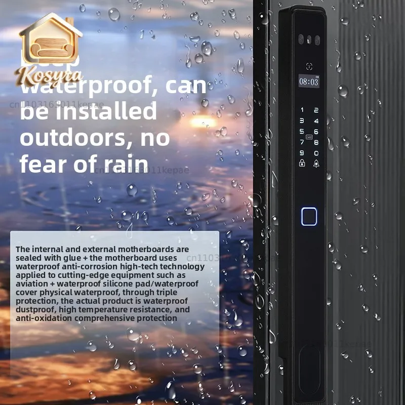 Outdoor courtyard door Waterproof smart lock Villa courtyard door Fingerprint lock Facial recognition Remote sun protection
Outdoor courtyard door Waterproof smart lock Villa courtyard door Fingerprint lock Facial recognition Remote sun protection