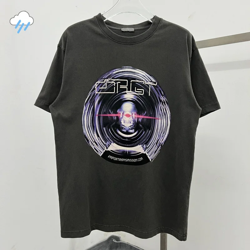 High Quality Cotton Oversized Short Sleeves Tee Men Women Robot Pattern Print T-Shirt Vintage Washed Gray T Shirt
High Quality Cotton Oversized Short Sleeves Tee Men Women Robot Pattern Print T-Shirt Vintage Washed Gray T Shirt