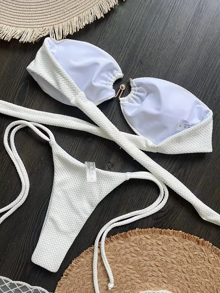 Vzvn 2026 New All Season Backless Bikinis Sexy Solid Strapless Thong Bikinis for Women Split Swimsuit Beach Bikini 2 Piece Set
Vzvn 2026 New All Season Backless Bikinis Sexy Solid Strapless Thong Bikinis for Women Split Swimsuit Beach Bikini 2 Piece Set