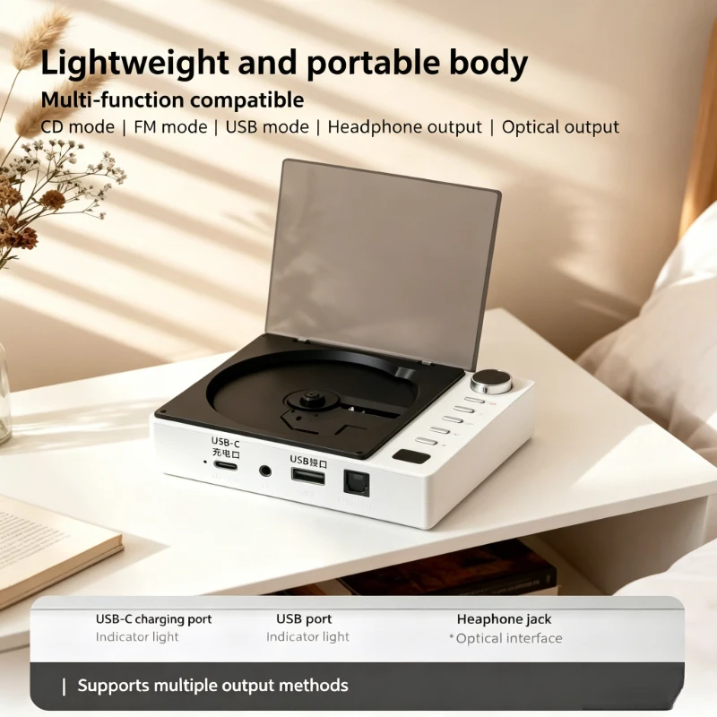 Retro CD Player Bluetooth Speaker Rechargeable with LCD Screen HiFi Multifunction Vintage Gift for Home Outdoor
Retro CD Player Bluetooth Speaker Rechargeable with LCD Screen HiFi Multifunction Vintage Gift for Home Outdoor