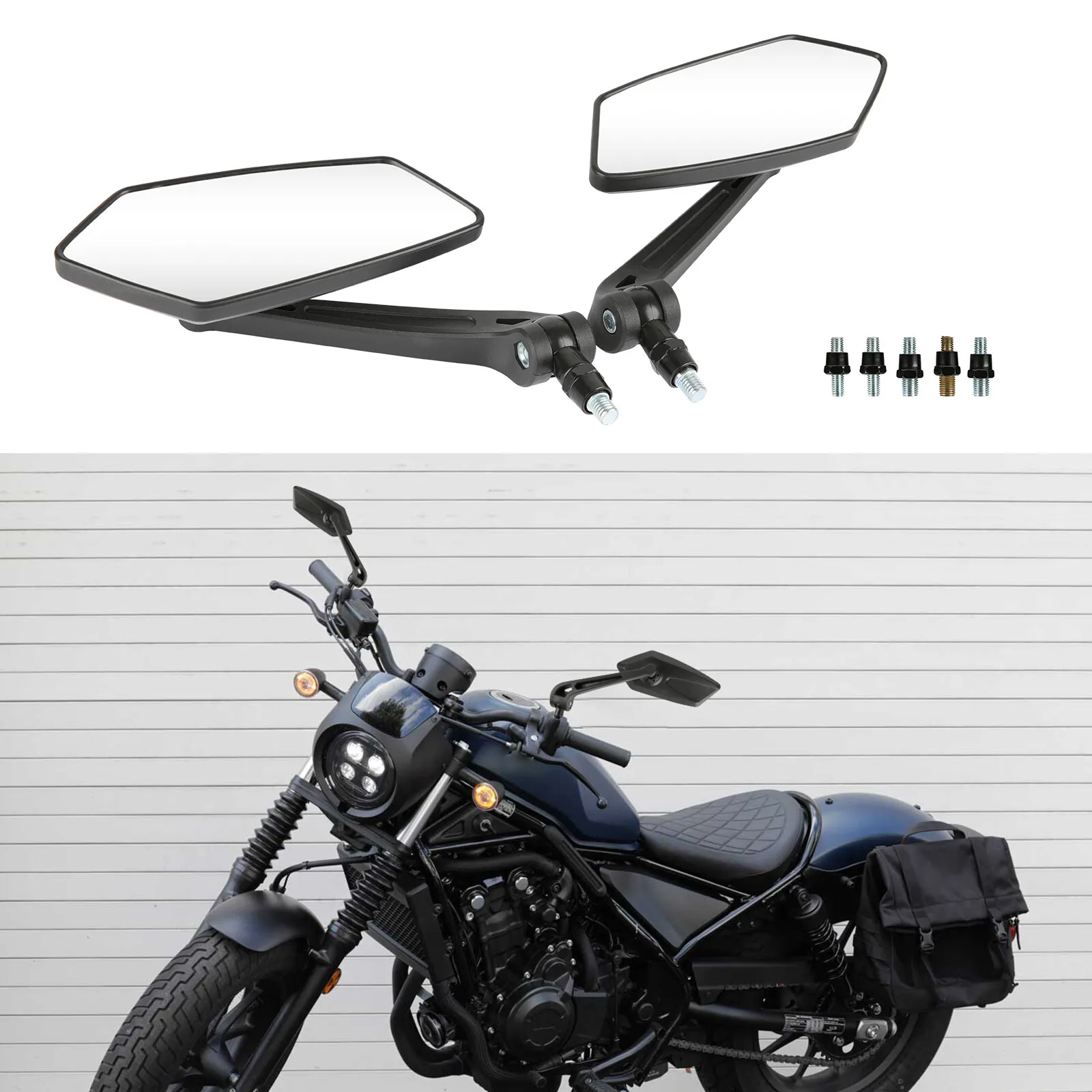 Pair Motorcycle Side Mirrors Rearview For Honda Rebel CMX 1100 250 300 450 500
Pair Motorcycle Side Mirrors Rearview For Honda Rebel CMX 1100 250 300 450 500