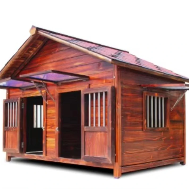 Outdoor rainproof insulation ventilation Modern luxury solid wood dog house
Outdoor rainproof insulation ventilation Modern luxury solid wood dog house