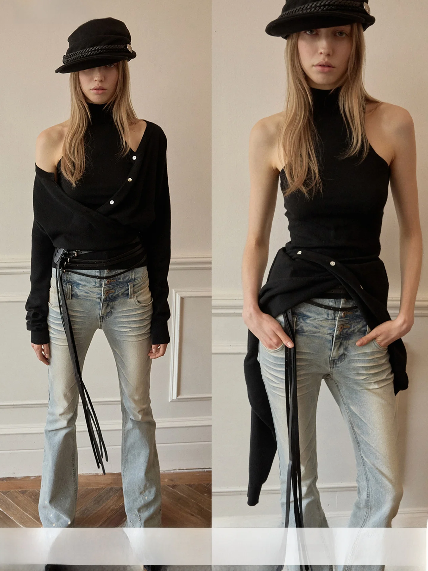 JINN STUDIO Acetate Camere Vest Sweater Women's Lazy Sle High Collar Long Sve Casual Faion Splice Design Two-Piece ...
JINN STUDIO Acetate Camere Vest Sweater Women's Lazy Sle High Collar Long Sve Casual Faion Splice Design Two-Piece ...