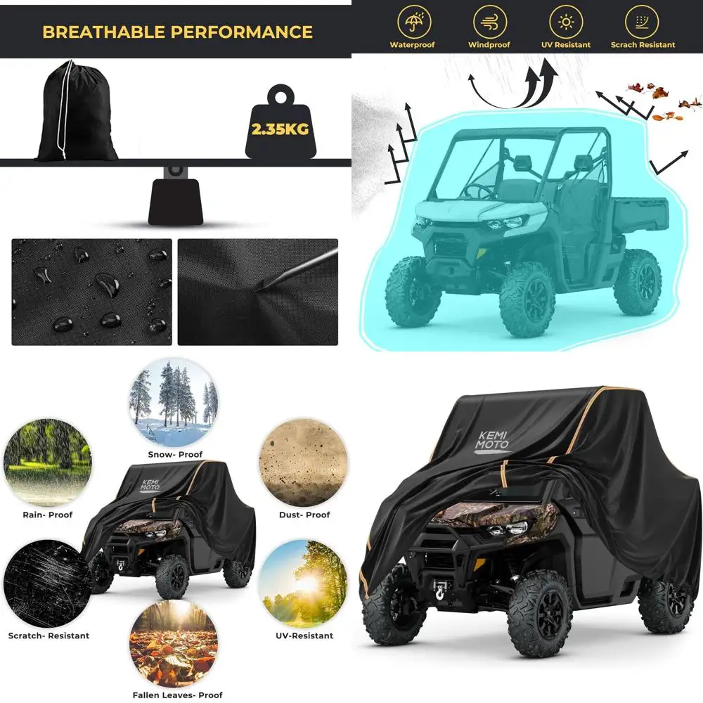 Чехол для UTV, всепогодная защита, двухместный чехол для UTV, совместимый с Can Am Defender Polaris Ranger General Commander Rhino Pi
Чехол для UTV, всепогодная защита, двухместный чехол для UTV, совместимый с Can Am Defender Polaris Ranger General Commander Rhino Pi