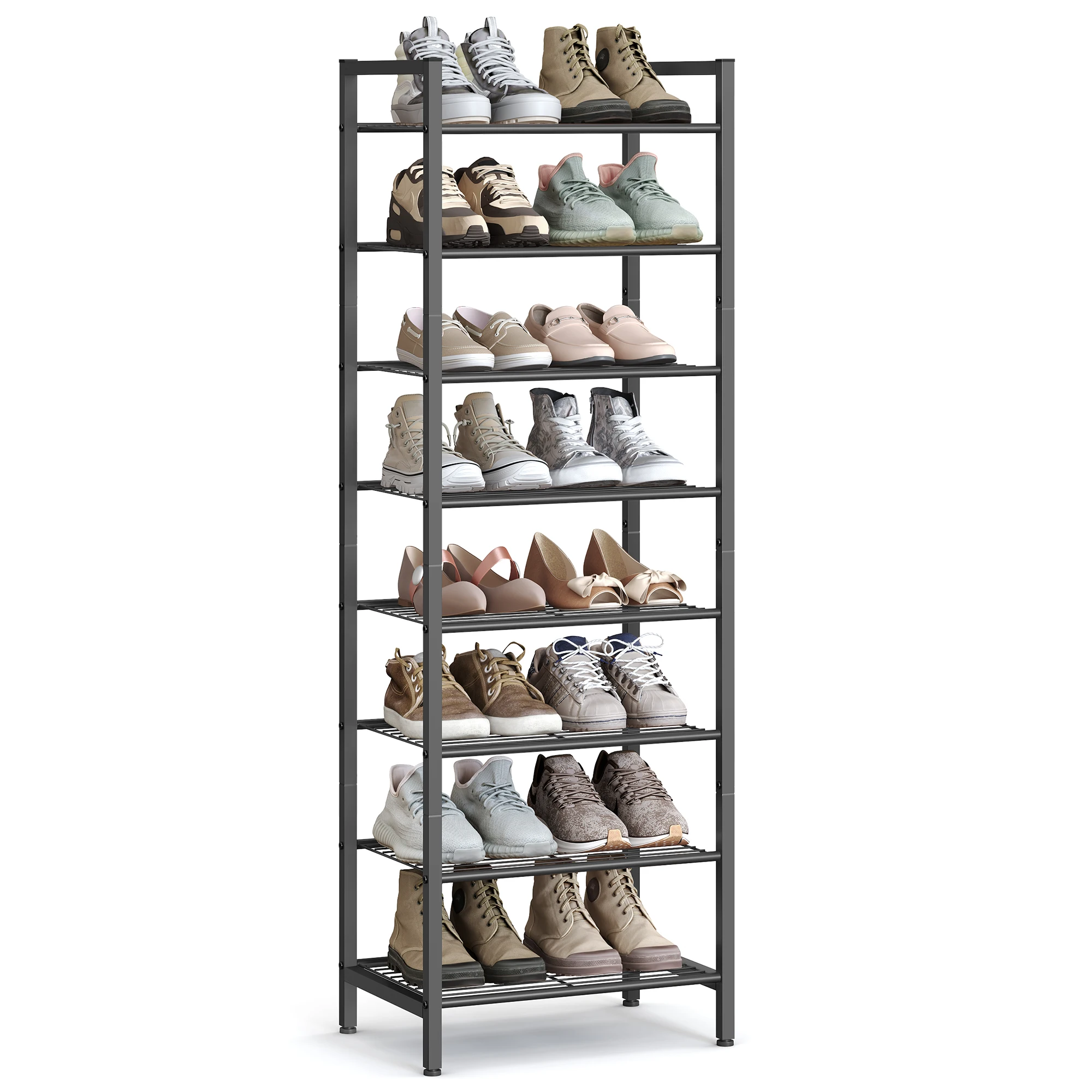SONGMICS Narrow Shoe Rack, Sturdy 8 Tier Metal Tall Shoe Rack Shelf, Slim Shoe Storage Organizer for Closet Entryway Small Space
SONGMICS Narrow Shoe Rack, Sturdy 8 Tier Metal Tall Shoe Rack Shelf, Slim Shoe Storage Organizer for Closet Entryway Small Space