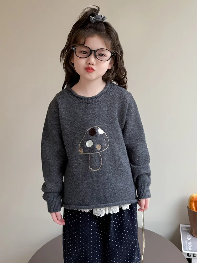 Girls' Sweater Autumn Winter Outfit2025New Stylish Cute Pullover Knit Sweater for Girls Baby Base Shirt 
Girls' Sweater Autumn Winter Outfit2025New Stylish Cute Pullover Knit Sweater for Girls Baby Base Shirt