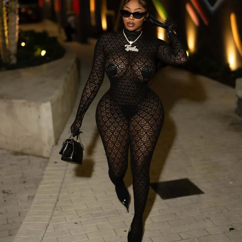Sexy See Through Mesh Jumpsuits for Woman Rave Outfit Club Night Party Skinny Stretchy Long Sleeve Bodycon Rompers Birthday
Sexy See Through Mesh Jumpsuits for Woman Rave Outfit Club Night Party Skinny Stretchy Long Sleeve Bodycon Rompers Birthday