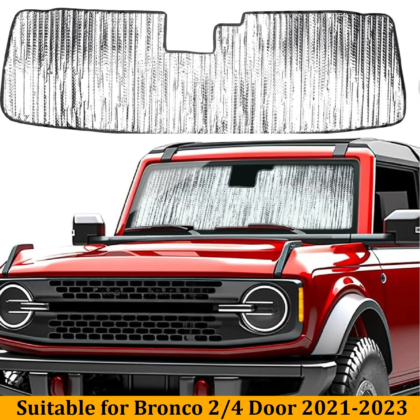 Car Windshield Sunshade for Bronco 2/4 Door 2021-2023 Car Shade Accessories Car Window Covers Sunscreen Protection Cooling Prop
Car Windshield Sunshade for Bronco 2/4 Door 2021-2023 Car Shade Accessories Car Window Covers Sunscreen Protection Cooling Prop