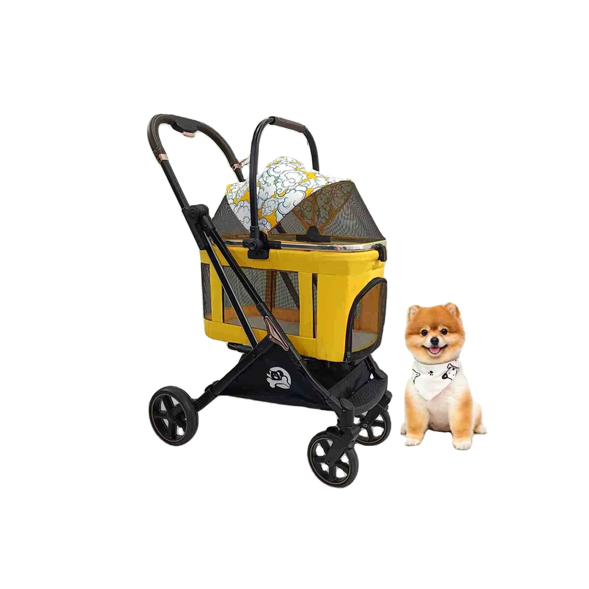 STLFConvertible Compartment Pet Stroller with 4 Wheels Oxford Material Travel Carriage for Small Medium and Large Pets
STLFConvertible Compartment Pet Stroller with 4 Wheels Oxford Material Travel Carriage for Small Medium and Large Pets