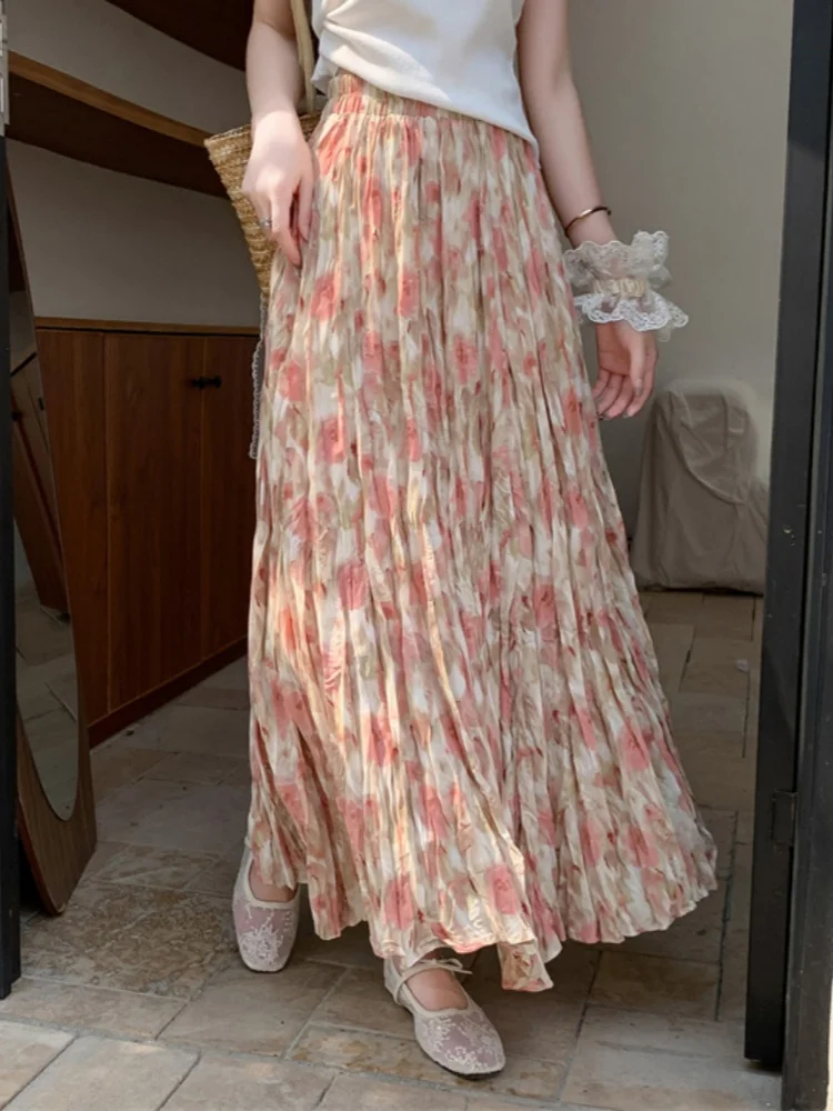 SMTHMA 2025 New Spring Summer Korean Version Floral Pleated Skirt Women's High Waist Slimming Big Swing Fairy Long Skirt
SMTHMA 2025 New Spring Summer Korean Version Floral Pleated Skirt Women's High Waist Slimming Big Swing Fairy Long Skirt