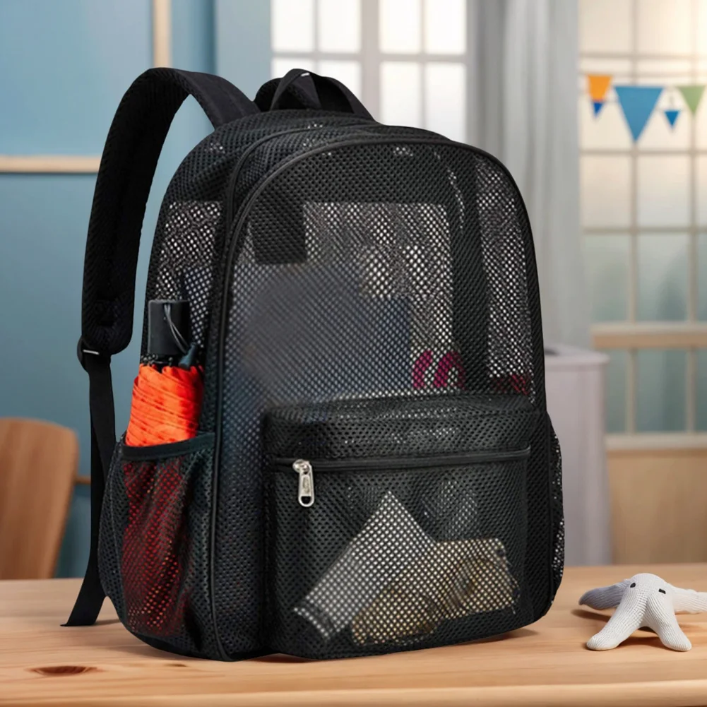 Mesh Backpack See Through Backpack with Adjustable Straps Beach Backpack for Commuting Swimming Beach Outdoor Sports
Mesh Backpack See Through Backpack with Adjustable Straps Beach Backpack for Commuting Swimming Beach Outdoor Sports
