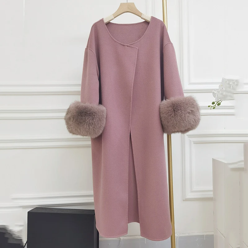 2024 Women Winter Fur Warm Woolen Ladies Outerwear Female Autumn Long Oversize Loose Woolen Coat
2024 Women Winter Fur Warm Woolen Ladies Outerwear Female Autumn Long Oversize Loose Woolen Coat