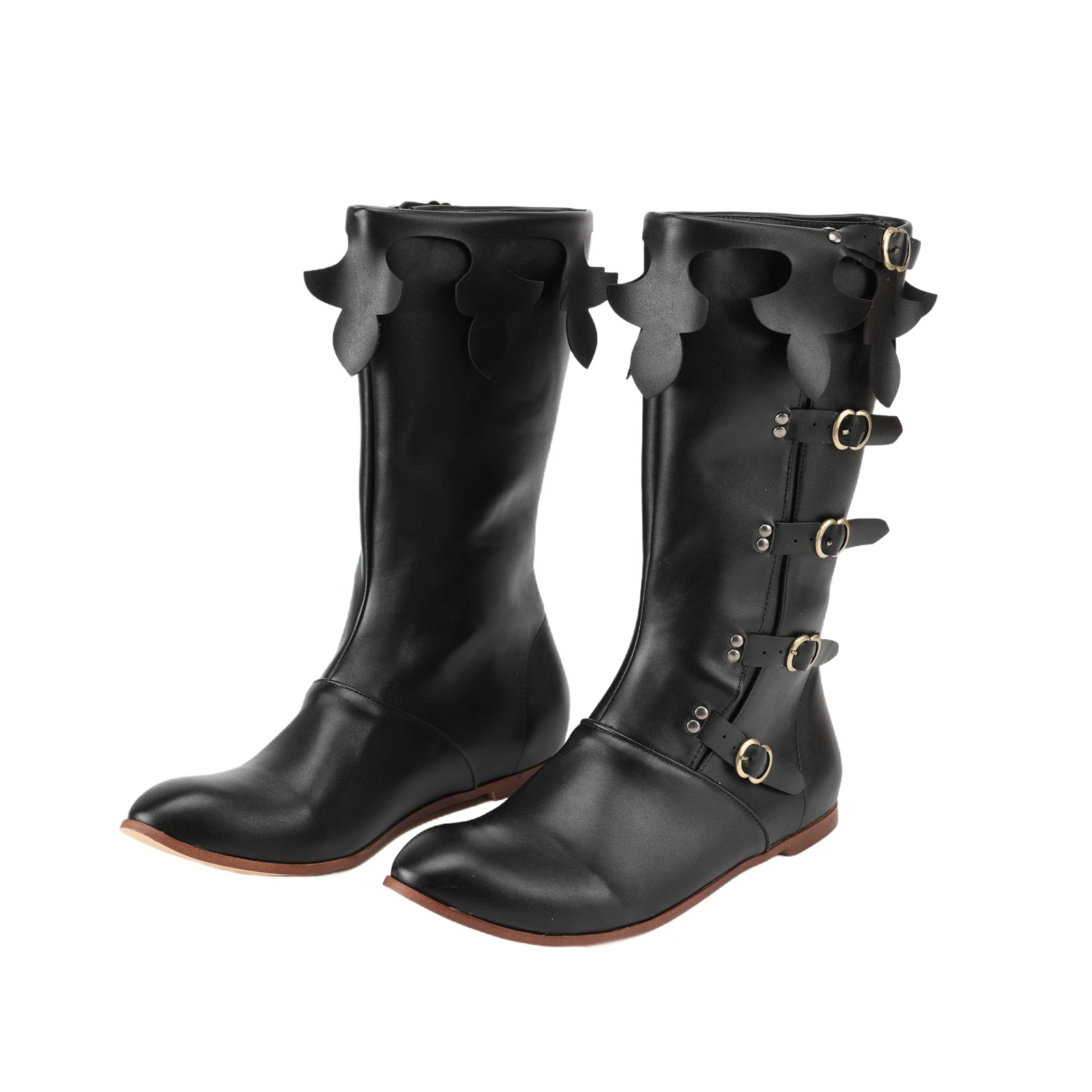 Retro Medieval Cosplay Shoes Black Brown Nordic Viking Pirate Men Boots Four leaf clover metal rivet buckle decoration
Retro Medieval Cosplay Shoes Black Brown Nordic Viking Pirate Men Boots Four leaf clover metal rivet buckle decoration