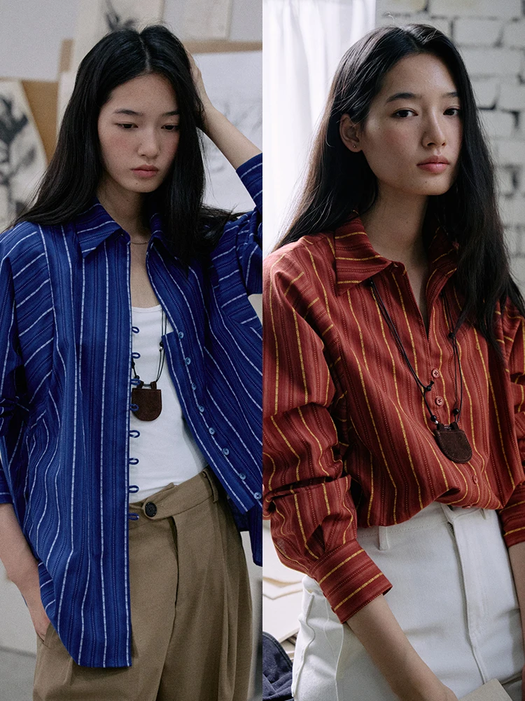 Jicouture Striped Long Sve Cotton irt Women's Loose Sle Autumn Faion Classic Preppy Feel Premium Quali Top
Jicouture Striped Long Sve Cotton irt Women's Loose Sle Autumn Faion Classic Preppy Feel Premium Quali Top