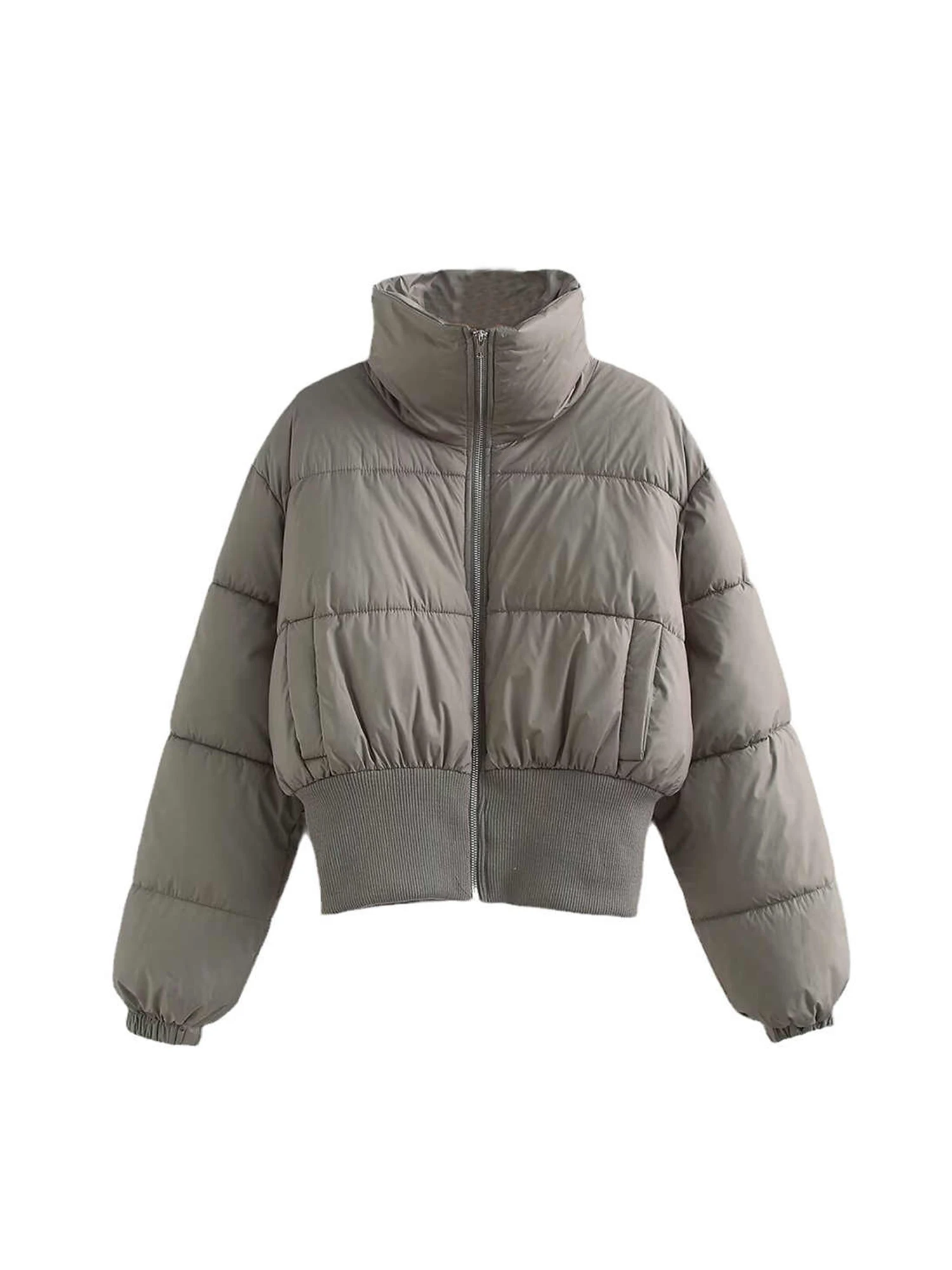 Women Grey Green Padded Jacket Warm Thicken Parka Jacket Harajuku Outerwear Turtleneck Jackets Vintage 2000s Winter Clothes 2025 
Women Grey Green Padded Jacket Warm Thicken Parka Jacket Harajuku Outerwear Turtleneck Jackets Vintage 2000s Winter Clothes 2025