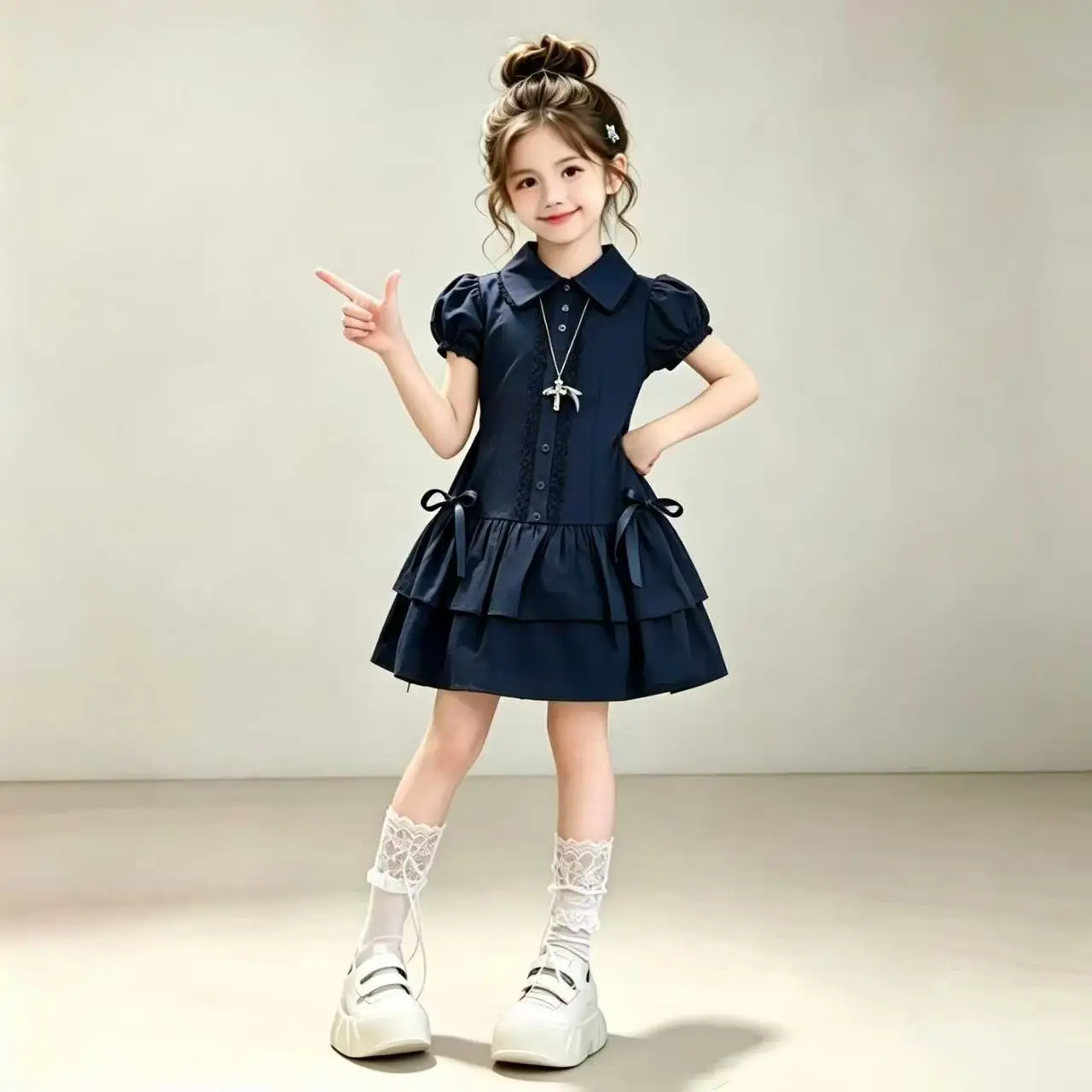 Girl Summer Dress Trendy Short Sleeve Korean Style Children's Clothing New Arrival Fashionable Dress for Teen Girls 5-14Years
Girl Summer Dress Trendy Short Sleeve Korean Style Children's Clothing New Arrival Fashionable Dress for Teen Girls 5-14Years