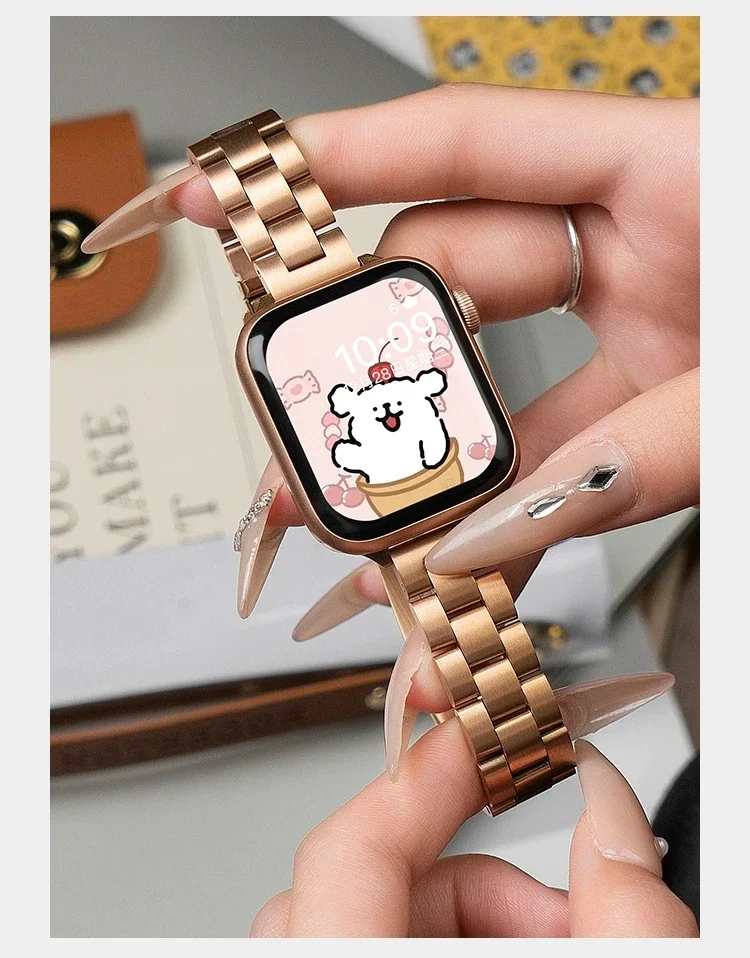 New Thin Stainless steel bracelet link For Apple Watch band Series Ultra 10/9/8/7/6 38mm 40mm 41mm 42mm 44mm 45mm 46mm Strap
New Thin Stainless steel bracelet link For Apple Watch band Series Ultra 10/9/8/7/6 38mm 40mm 41mm 42mm 44mm 45mm 46mm Strap