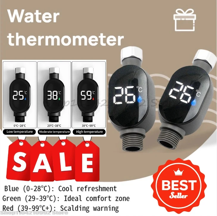 Черный светодиодный дисплей для ванной комнаты, домашний термометр для душа, точное измерение температуры воды, умный счетчик, оборудование для ванной комнаты
Черный светодиодный дисплей для ванной комнаты, домашний термометр для душа, точное измерение температуры воды, умный счетчик, оборудование для ванной комнаты