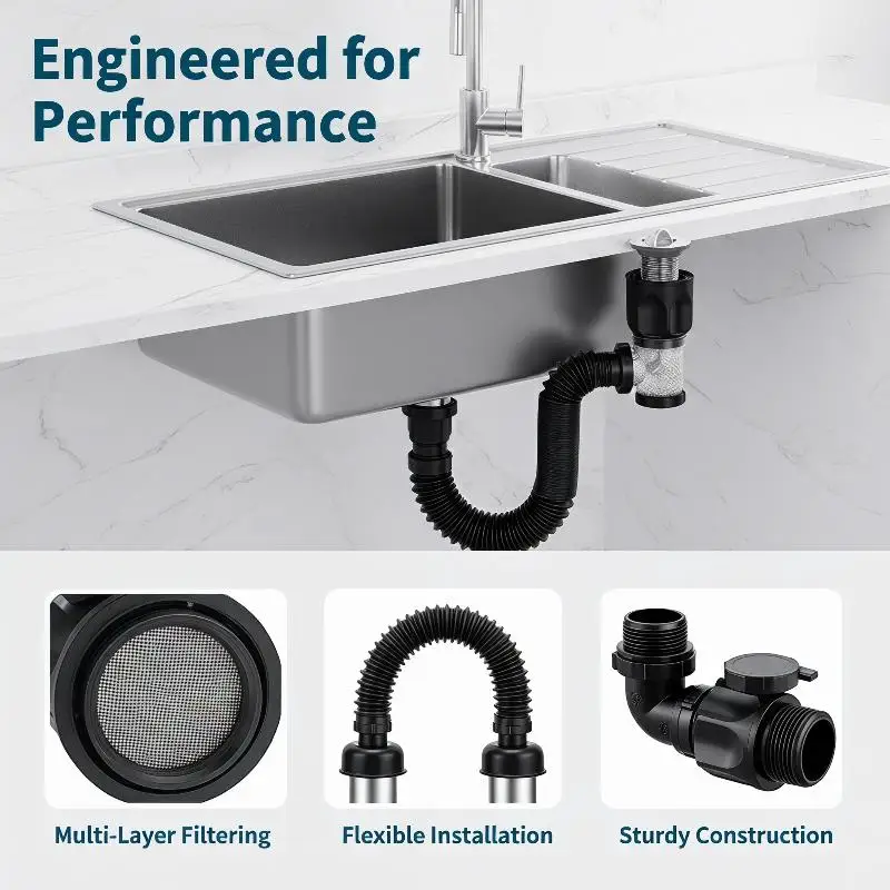 Flexible Drainage Outlet Pipe For Kitchen Bathroom Vanity Restroom Draining Sink
Flexible Drainage Outlet Pipe For Kitchen Bathroom Vanity Restroom Draining Sink