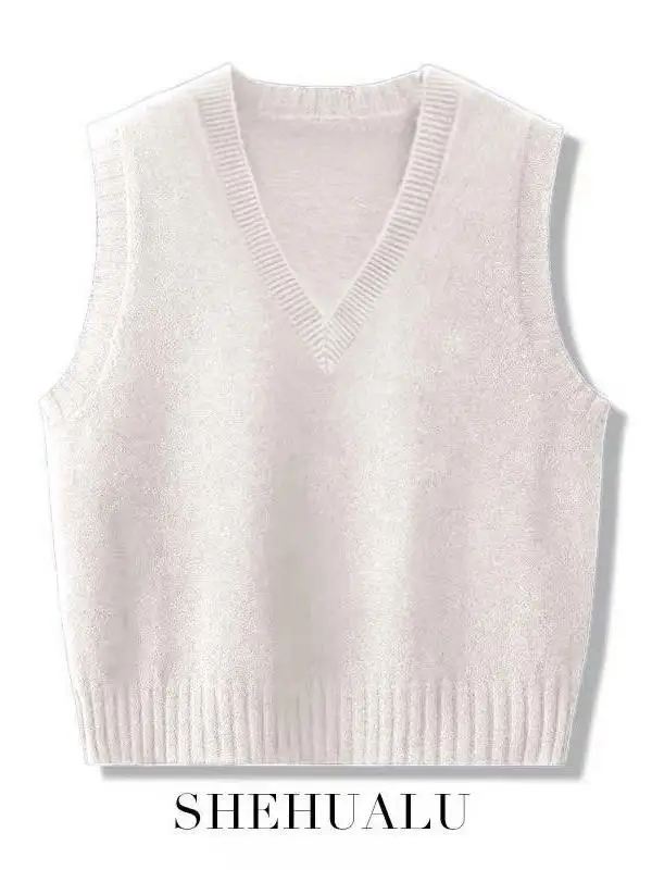 Women's Knitted Vest Top Layering Sweater European Style Fashion Commute Style V-Neck Loose Fit Regular Thickness
Women's Knitted Vest Top Layering Sweater European Style Fashion Commute Style V-Neck Loose Fit Regular Thickness