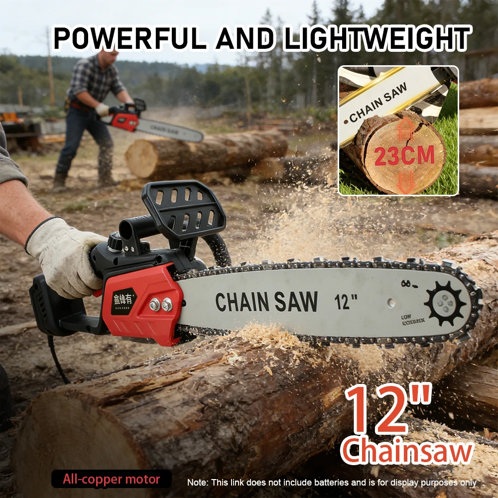 Беспроводная электрическая цепная пила, домашняя и уличная бензопила, 12-дюймовая мощная литиевая батарея, пила для резки деревьев, инструмент для лесозаготовок по дереву
Беспроводная электрическая цепная пила, домашняя и уличная бензопила, 12-дюймовая мощная литиевая батарея, пила для резки деревьев, инструмент для лесозаготовок по дереву