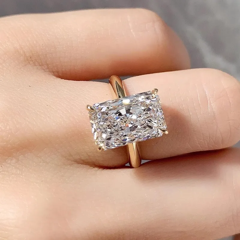 IGI Lab Growing Diamond Ring Radiant D Color 1 2 3Ct Solid 14K Yellow Gold Ring Diamond wedding ring Factory Engagement Ring
IGI Lab Growing Diamond Ring Radiant D Color 1 2 3Ct Solid 14K Yellow Gold Ring Diamond wedding ring Factory Engagement Ring