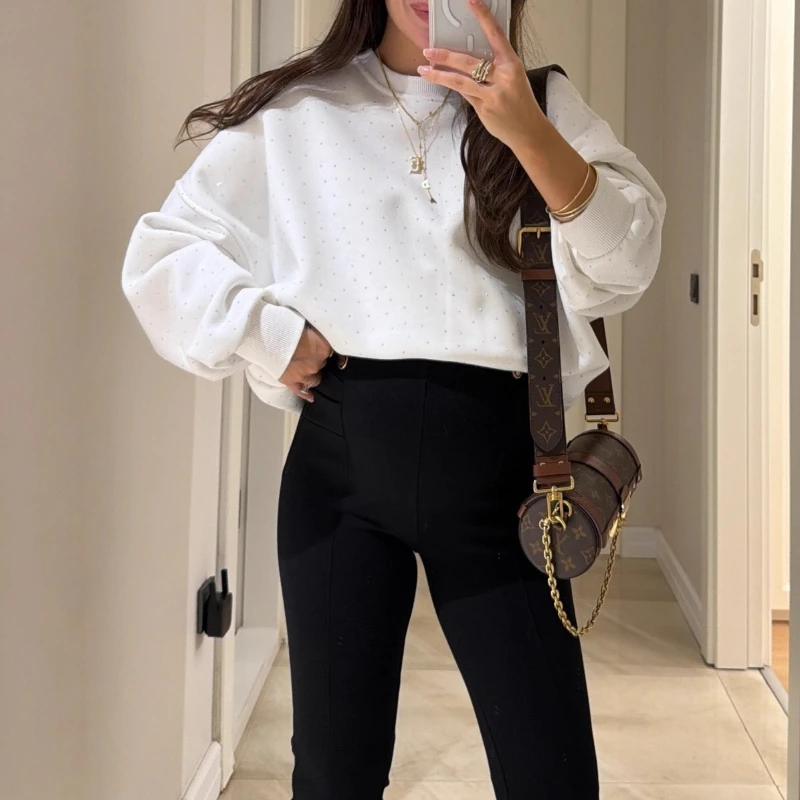 Hot Diamond Design Sense Crew Neck Pullover Sweater Women's Versatile Long Sleeve Top Jacket Women
Hot Diamond Design Sense Crew Neck Pullover Sweater Women's Versatile Long Sleeve Top Jacket Women