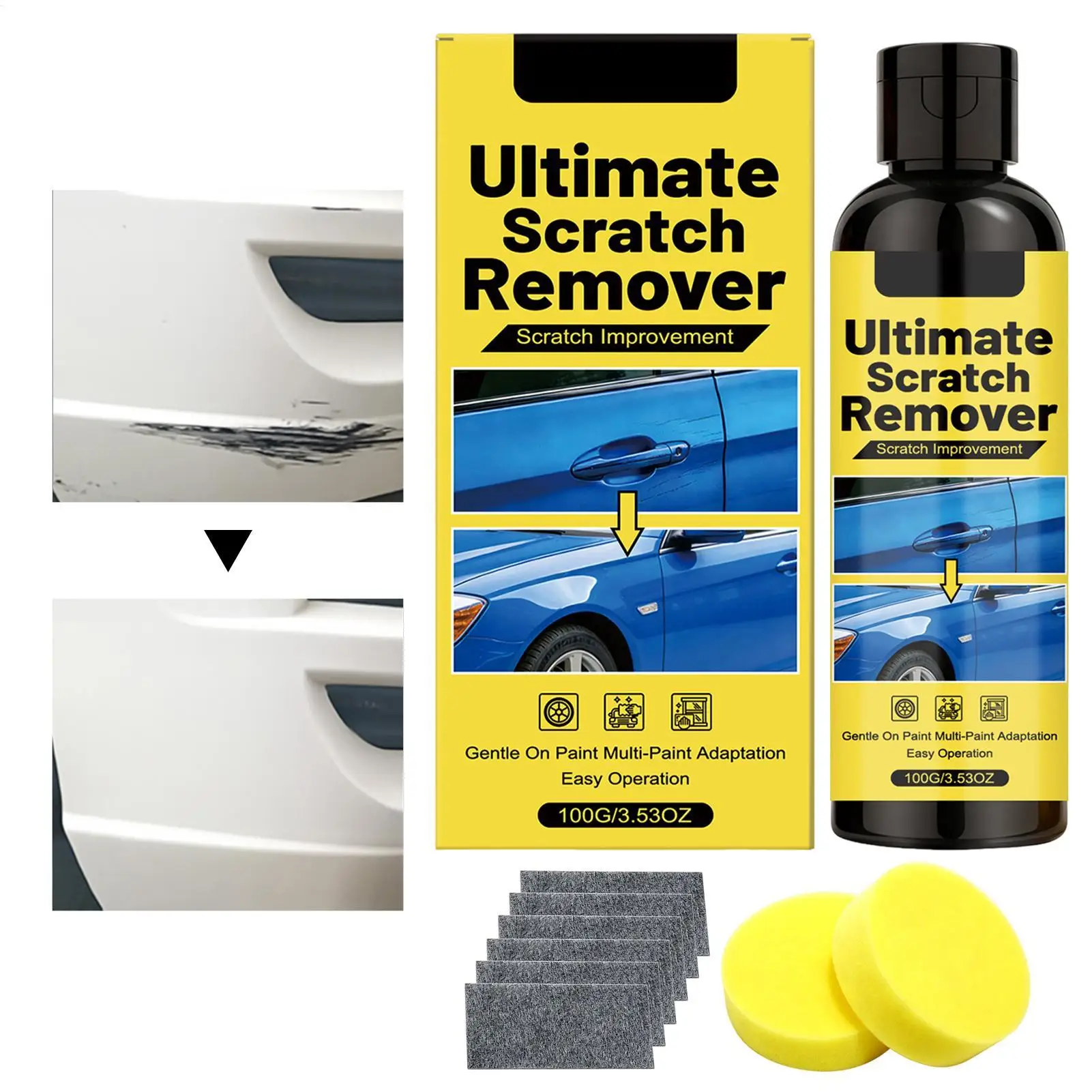 NEW Car Scratch Remover 100ml Easy Multi-Purpose Fast Removal Paste Auto Scratch Remover For Cars Detailing Polishing Care
NEW Car Scratch Remover 100ml Easy Multi-Purpose Fast Removal Paste Auto Scratch Remover For Cars Detailing Polishing Care