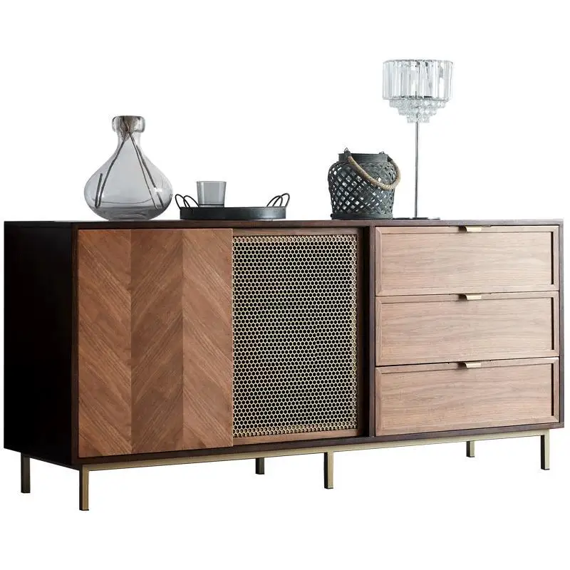 Light luxury post-modern dining side cabinet, retro porch cabinet, Nordic simple locker, living room copper mesh decorative
Light luxury post-modern dining side cabinet, retro porch cabinet, Nordic simple locker, living room copper mesh decorative