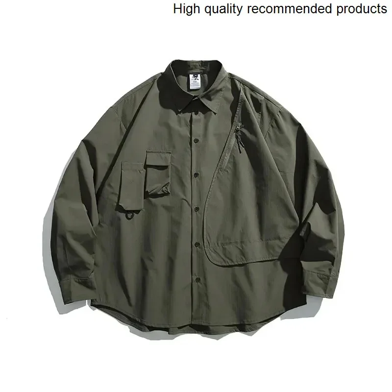 Cityboy Streetwear Men's Oversize Japanese Loose Casual Long Sleeve Cargo Shirt Mountain Fashion Outdoor Shirts Blouses
Cityboy Streetwear Men's Oversize Japanese Loose Casual Long Sleeve Cargo Shirt Mountain Fashion Outdoor Shirts Blouses
