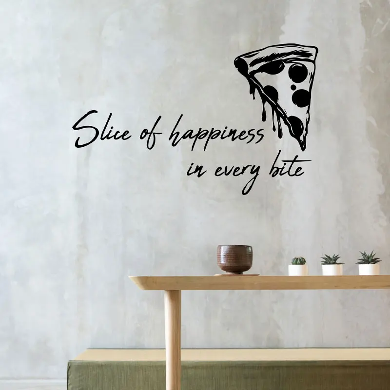 Pizza Wall Decals Slice of Happiness in Every Bite Quotes Sticker Restaurant ,Fast Food, Pizza Shop Sign Wallpaper Murals Q136
Pizza Wall Decals Slice of Happiness in Every Bite Quotes Sticker Restaurant ,Fast Food, Pizza Shop Sign Wallpaper Murals Q136