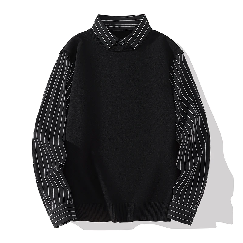 Men's Knitted Base irt Casual irt Collar Patchwork Sweater Autumn Winter New Sle Simple Design Comfortable Polyester Fiber
Men's Knitted Base irt Casual irt Collar Patchwork Sweater Autumn Winter New Sle Simple Design Comfortable Polyester Fiber